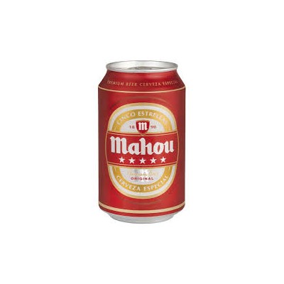 CERV. MAHOU 5 ESTRELLAS BOTE 0.33L